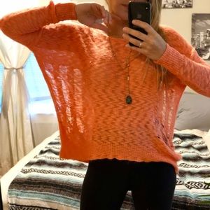 Urban Outfitters Coral top, somewhat see through